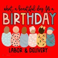 Beautiful Day For A Birthday Labor And Delivery Nurse Santa Hat thumb 1