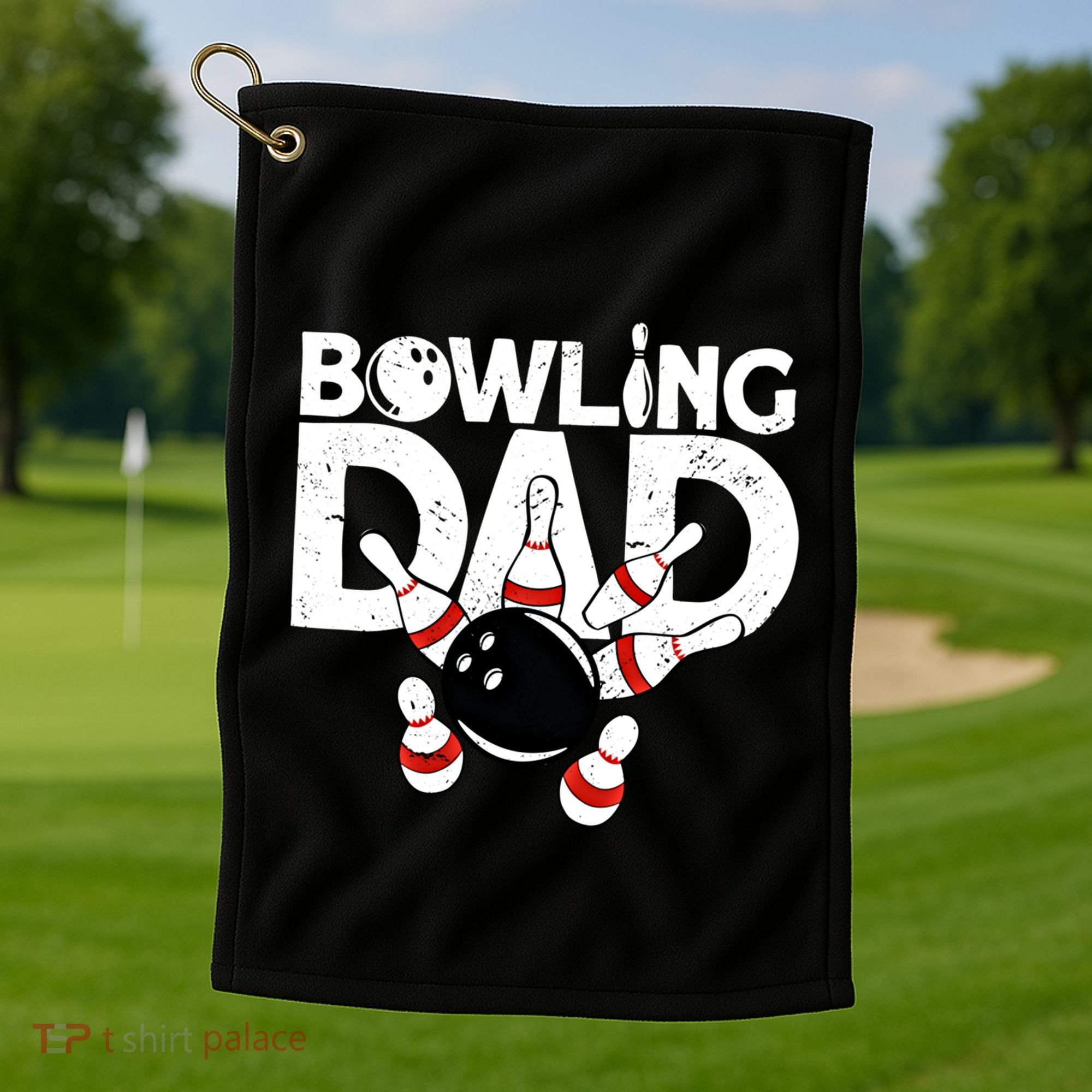 Bowling Dad Funny Bowling Player Bowler Bowling Cool Gift Golf Towel
