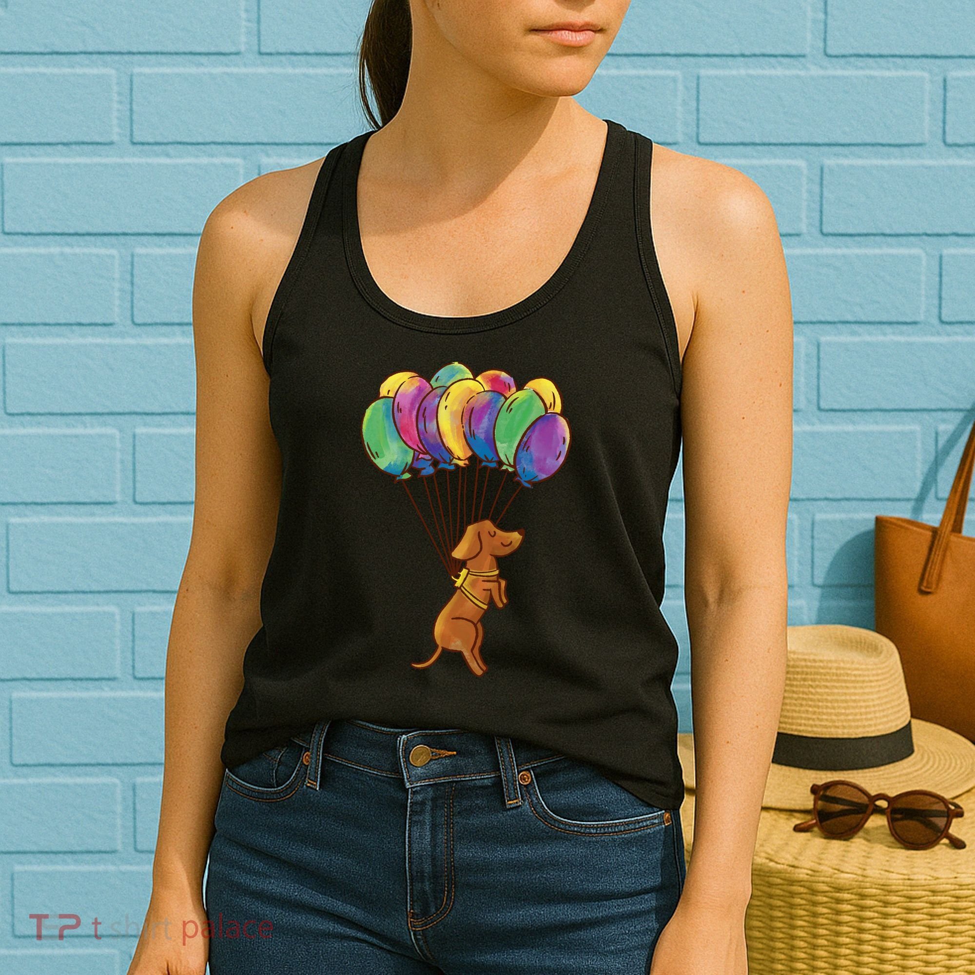 Balloon Dog Flying Women's Tank Top
