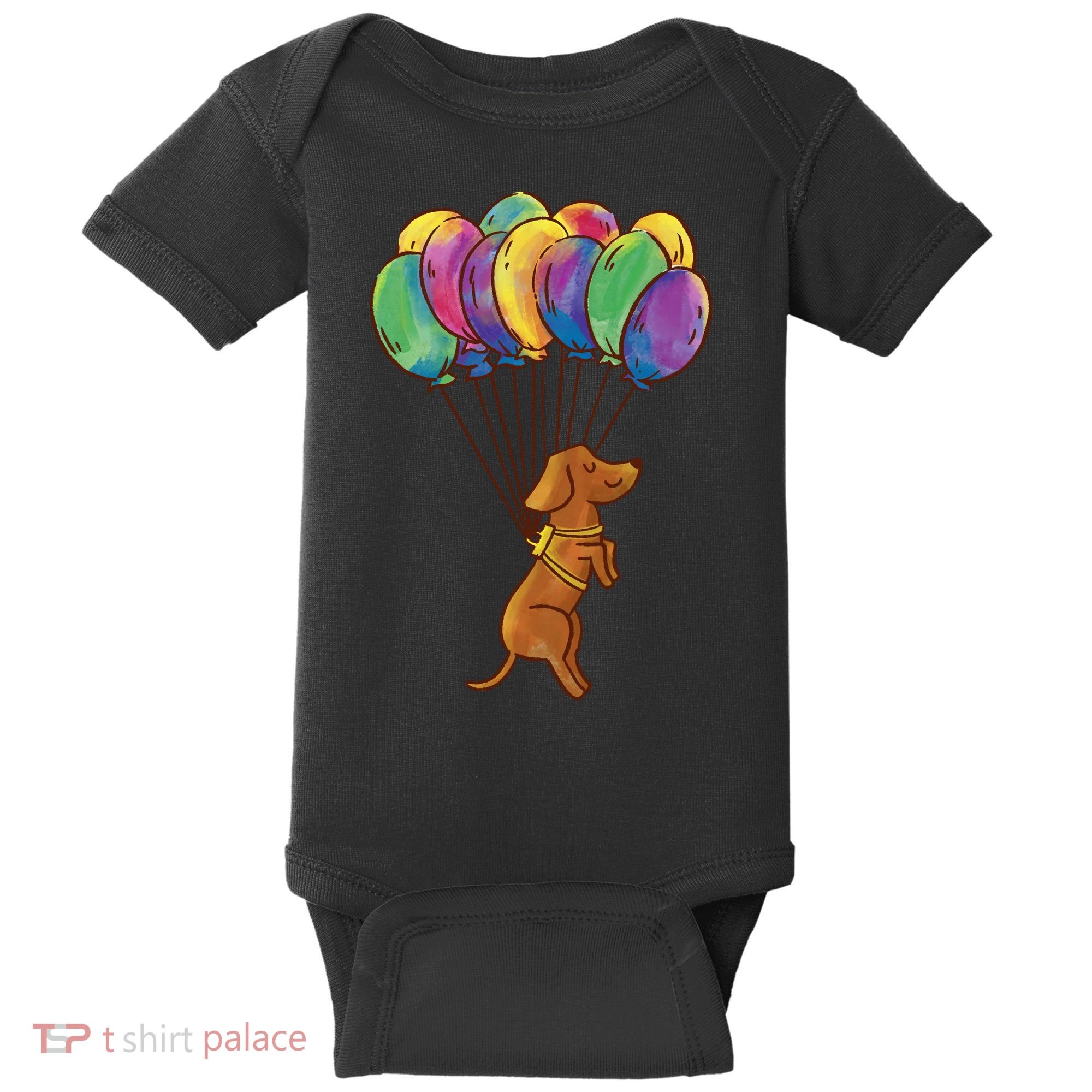 Balloon Dog Flying Baby Bodysuit