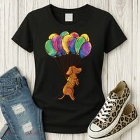 Balloon Dog Flying Women's T-Shirt thumb 3