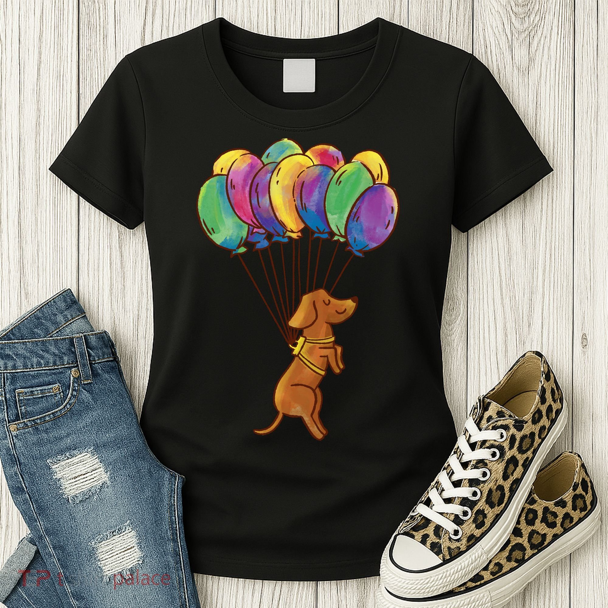 Balloon Dog Flying Women's T-Shirt