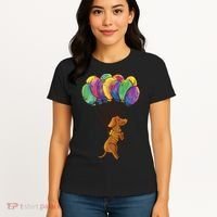 Balloon Dog Flying Women's T-Shirt thumb 4