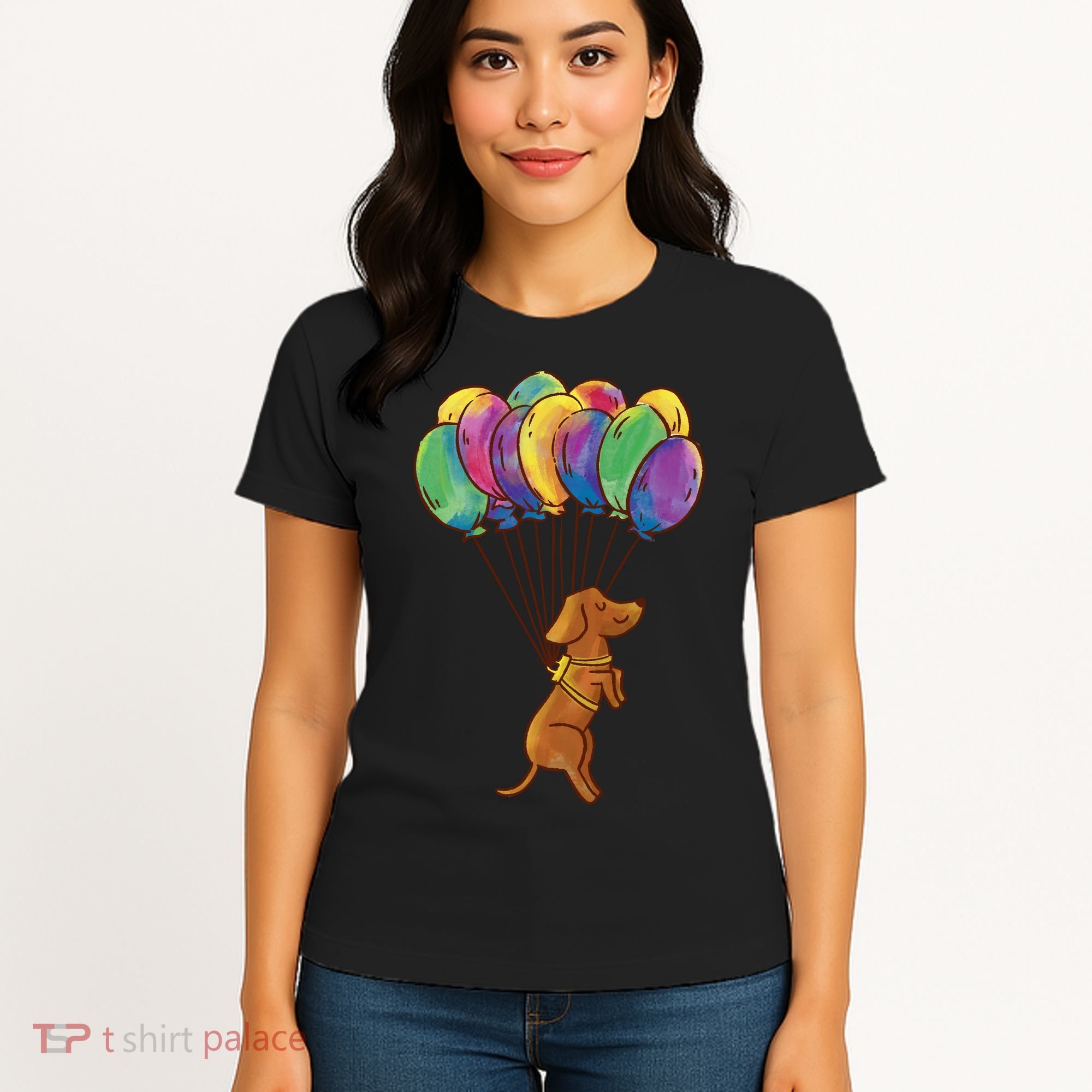Balloon Dog Flying Women's T-Shirt