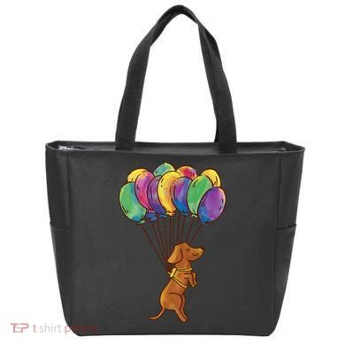 Balloon Dog Flying Tote Bag