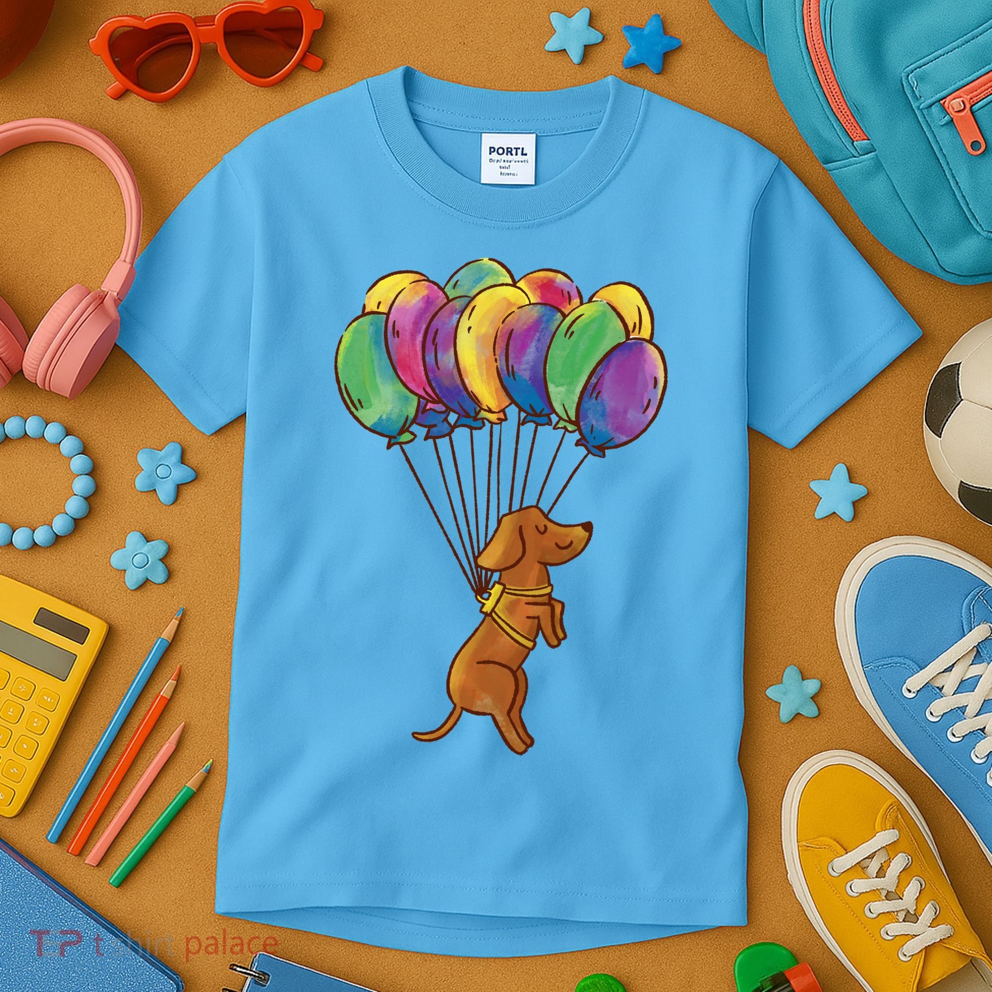 Balloon Dog Flying Kids T-Shirt