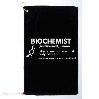 Biochemist Definition Funny Biochemistry Science Gift Golf Towel