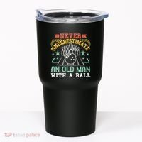 Bowling Dad Funny Never Underestimate An Old Graphic Gift Tumbler thumb 0