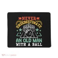 Bowling Dad Funny Never Underestimate An Old Graphic Gift Mousepad thumb 0
