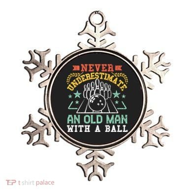 Bowling Dad Funny Never Underestimate An Old Graphic Gift Ornament