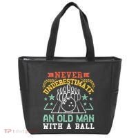 Bowling Dad Funny Never Underestimate An Old Graphic Gift Tote Bag thumb 0