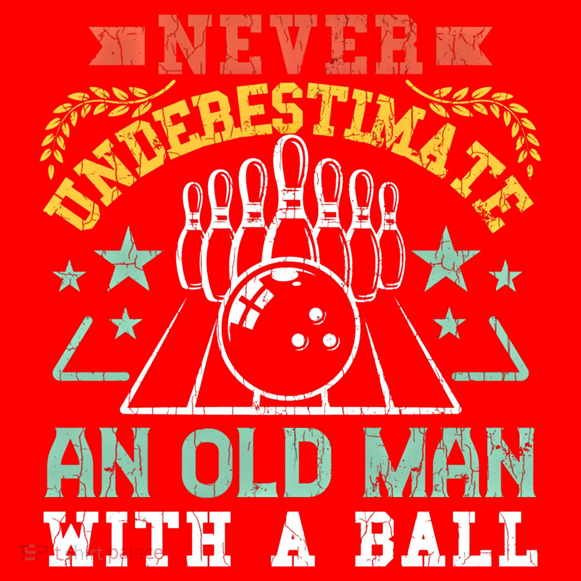 Bowling Dad Funny Never Underestimate An Old Graphic Gift Santa Hat