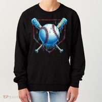 Baseball Drip For Home Plate Ice Cream Drip Funny Women's Sweatshirt thumb 0