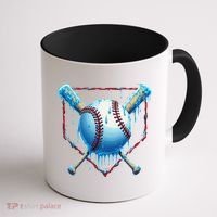 Baseball Drip For Home Plate Ice Cream Drip Funny Coffee Mug thumb 1