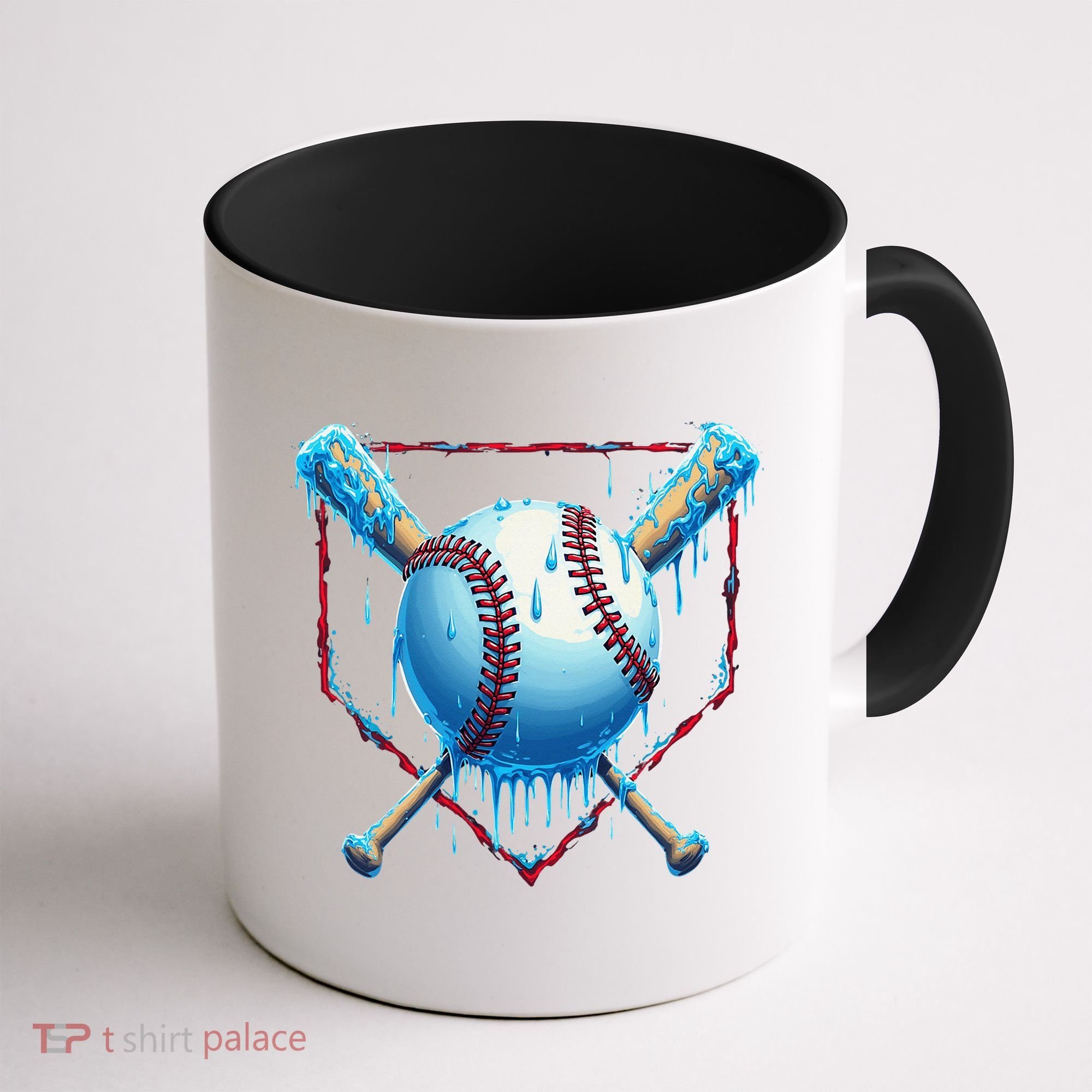 Baseball Drip For Home Plate Ice Cream Drip Funny Coffee Mug