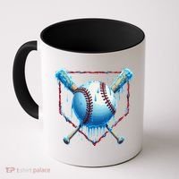 Baseball Drip For Home Plate Ice Cream Drip Funny Coffee Mug thumb 0