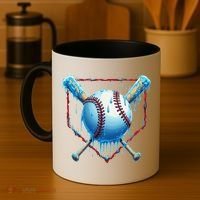 Baseball Drip For Home Plate Ice Cream Drip Funny Coffee Mug thumb 4