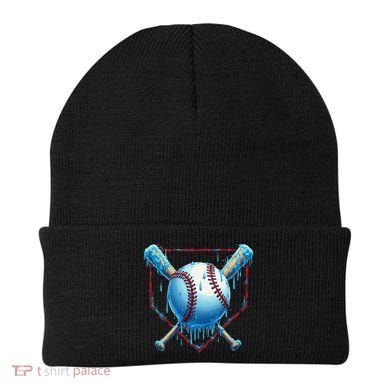 Baseball Drip For Home Plate Ice Cream Drip Funny Beanie