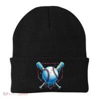 Baseball Drip For Home Plate Ice Cream Drip Funny Beanie thumb 0