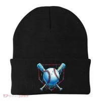 Baseball Drip For Home Plate Ice Cream Drip Funny Beanie thumb 0
