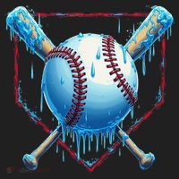 Baseball Drip For Home Plate Ice Cream Drip Funny Beanie thumb 2