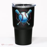 Baseball Drip For Home Plate Ice Cream Drip Funny Tumbler thumb 0
