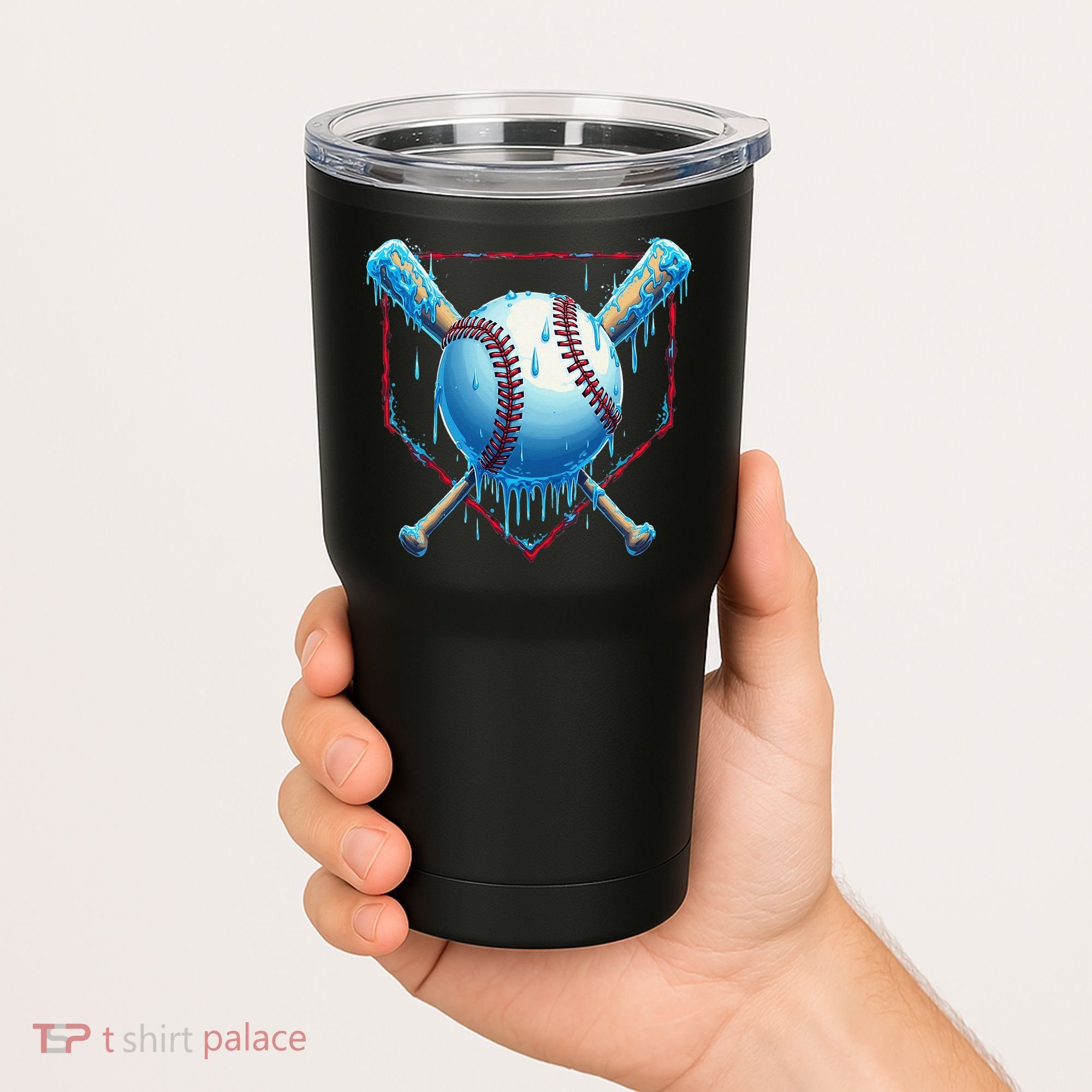 Baseball Drip For Home Plate Ice Cream Drip Funny Tumbler