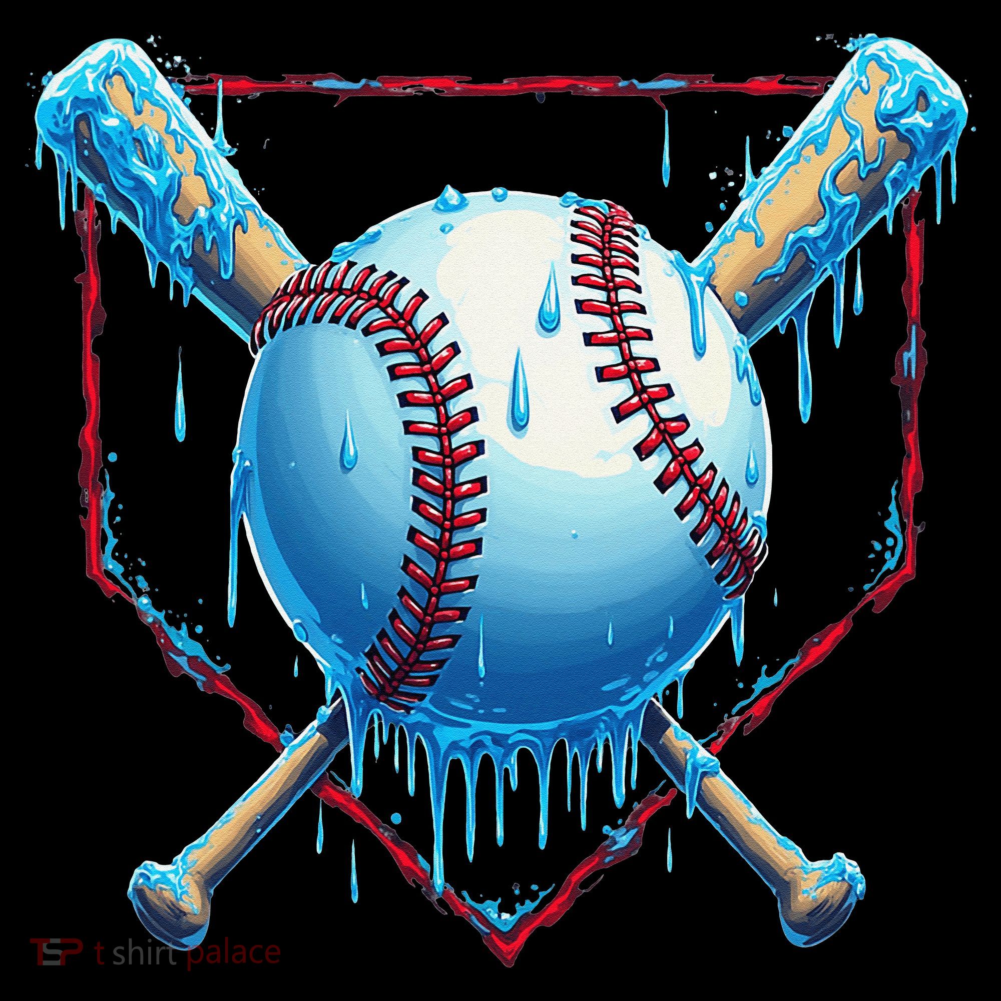 Baseball Drip For Home Plate Ice Cream Drip Funny Toddler Hoodie