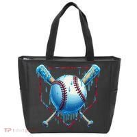 Baseball Drip For Home Plate Ice Cream Drip Funny Tote Bag thumb 0
