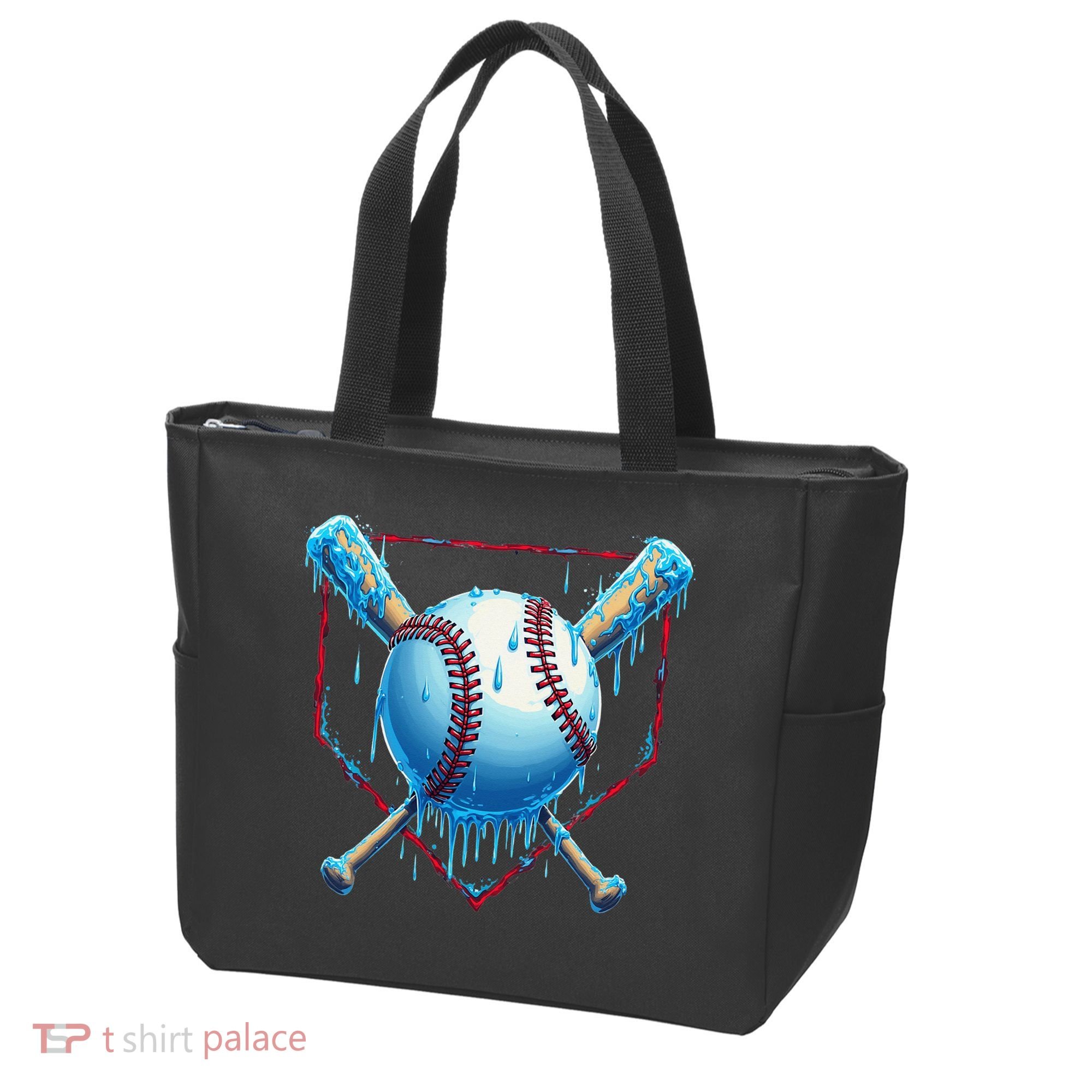 Baseball Drip For Home Plate Ice Cream Drip Funny Tote Bag