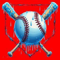 Baseball Drip For Home Plate Ice Cream Drip Funny Santa Hat thumb 1