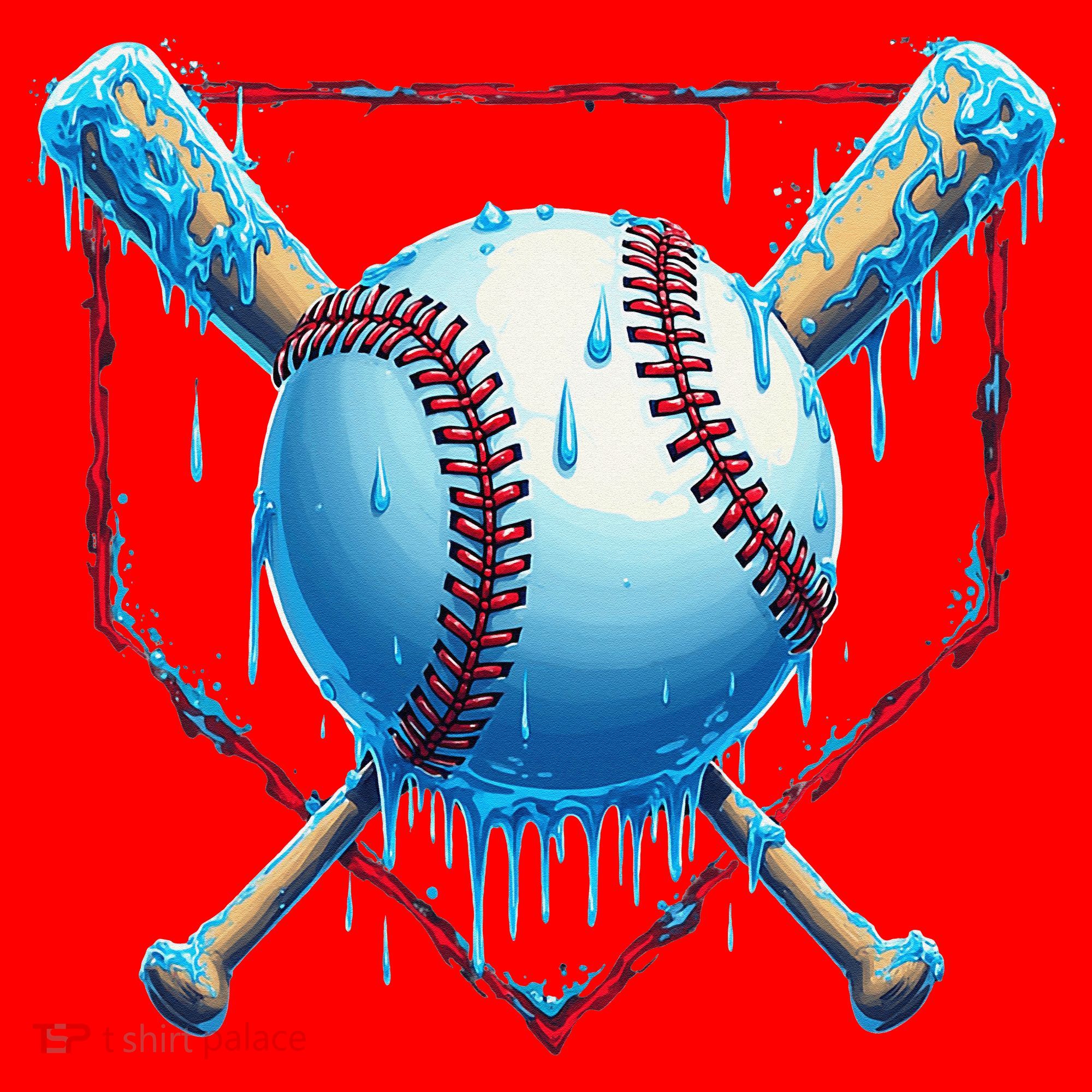 Baseball Drip For Home Plate Ice Cream Drip Funny Santa Hat