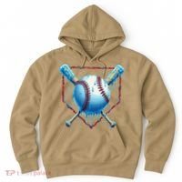 Baseball Drip For Home Plate Ice Cream Drip Funny Hoodie thumb 0