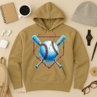 Baseball Drip For Home Plate Ice Cream Drip Funny Hoodie thumb 3