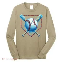 Baseball Drip For Home Plate Ice Cream Drip Funny Long Sleeve Shirt thumb 0