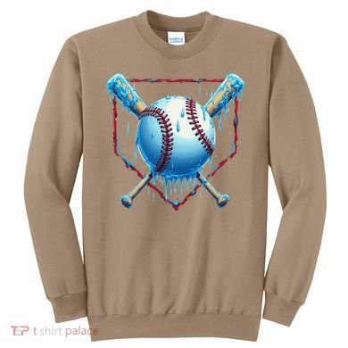 Baseball Drip For Home Plate Ice Cream Drip Funny Sweatshirt
