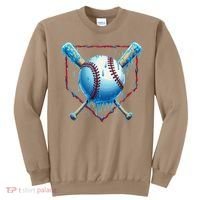Baseball Drip For Home Plate Ice Cream Drip Funny Sweatshirt thumb 0
