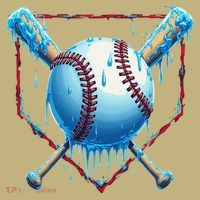 Baseball Drip For Home Plate Ice Cream Drip Funny Polo thumb 2