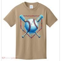 Baseball Drip For Home Plate Ice Cream Drip Funny Kids T-Shirt thumb 0