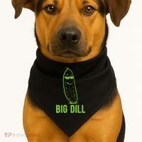 Big Dill Funny Pickle USA-Made Doggie Bandana thumb 1