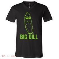 Big Dill Funny Pickle V-Neck T-Shirt thumb 0