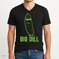Big Dill Funny Pickle V-Neck T-Shirt thumb 2