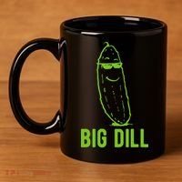 Big Dill Funny Pickle 11oz C Handle Ceramic Mug thumb 4