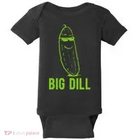 Big Dill Funny Pickle Baby Bodysuit thumb 0