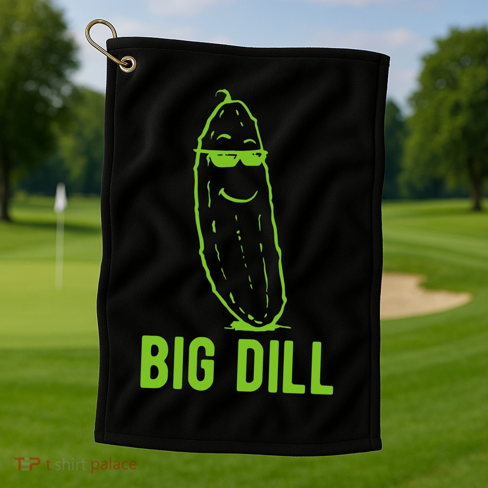 Big Dill Funny Pickle Golf Towel
