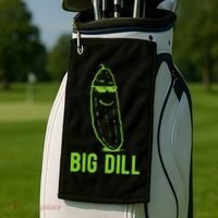 Big Dill Funny Pickle Golf Towel thumb 2