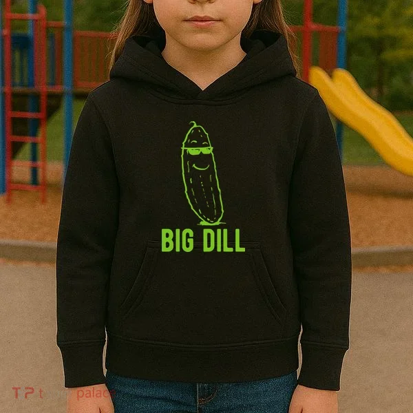 Big Dill Funny Pickle Kids Hoodie