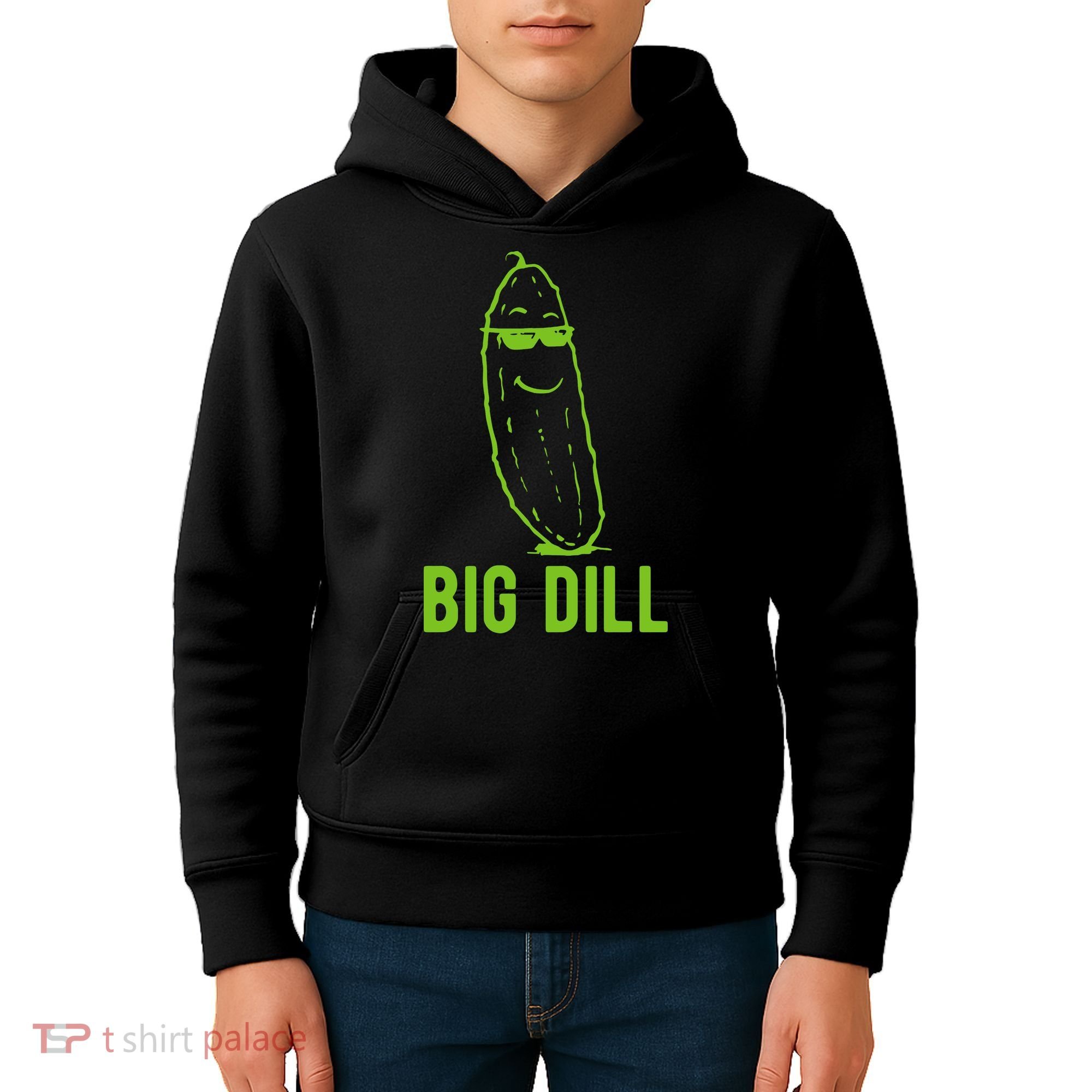 Big Dill Funny Pickle Kids Hoodie