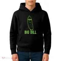 Big Dill Funny Pickle Kids Hoodie thumb 4