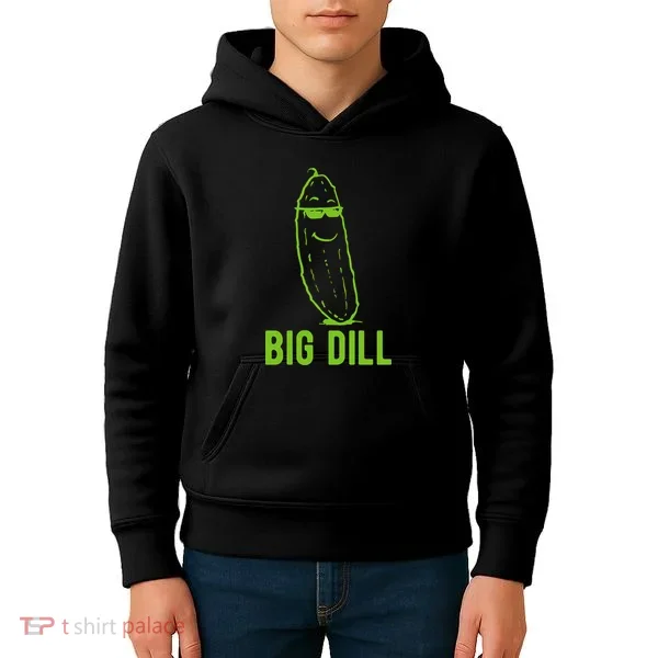 Big Dill Funny Pickle Kids Hoodie